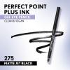 imageCOVERGIRL Perfect Point Plus Ink Gel Eye Pencil Pigmented LongWearing Vegan Formula Shimmering Brown 280 001oz275  Matte Jet Black
