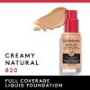 imageCovergirl Outlast Extreme Wear 3in1 Full Coverage Liquid Foundation SPF 18 Sunscreen Fair Ivory 1 Fl OzCreamy Natural