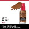 imageCovergirl Outlast Extreme Wear 3in1 Full Coverage Liquid Foundation SPF 18 Sunscreen Fair Ivory 1 Fl OzSoft Sable