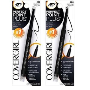 imageCOVERGIRL Perfect Point PLUS Eyeliner One Pencil Black Onyx Color Self Sharpening Eyeliner Pencil Smudger Tip for Blending packaging may vary1 Count Pack of 2
