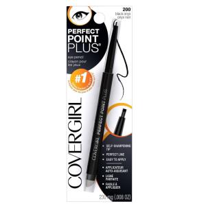 imageCOVERGIRL Perfect Point PLUS Eyeliner One Pencil Black Onyx Color Self Sharpening Eyeliner Pencil Smudger Tip for Blending packaging may vary1 Count Pack of 1