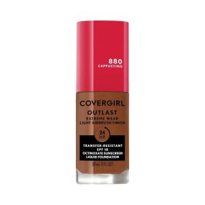 imageCovergirl Outlast Extreme Wear 3in1 Full Coverage Liquid Foundation SPF 18 Sunscreen Fair Ivory 1 Fl OzCappuccino