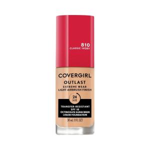 imageCovergirl Outlast Extreme Wear 3in1 Full Coverage Liquid Foundation SPF 18 Sunscreen Fair Ivory 1 Fl OzClassic Ivory