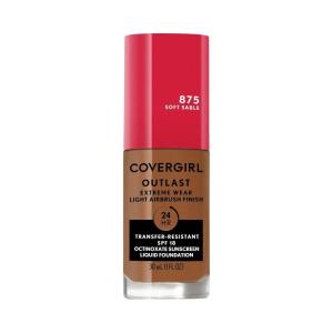 imageCovergirl Outlast Extreme Wear 3in1 Full Coverage Liquid Foundation SPF 18 Sunscreen Fair Ivory 1 Fl OzSoft Sable