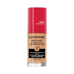 imageCovergirl Outlast Extreme Wear 3in1 Full Coverage Liquid Foundation SPF 18 Sunscreen Fair Ivory 1 Fl OzWarm Beige