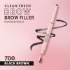 imageCovergirl Clean Fresh Brow Filler Pomade 700 Black Brown Eyebrow Pencil UltraPrecise Tip Creamy Formula Highly Pigmented Soft Matte Finish Vegan Formula 0007ozBlack Brown