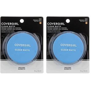 imageCOVERGIRL Clean Matte Pressed Powder Medium Light 35 Ounce packaging may vary035 Ounce Pack of 2