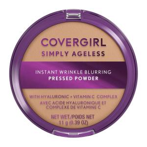 imageCovergirl Simply Ageless Instant Wrinkle Blurring Pressed Powder Soft Honey0 39 Oz225  Buff Beige