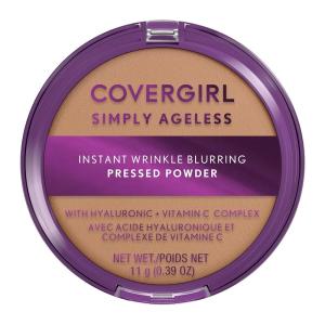 imageCovergirl Simply Ageless Instant Wrinkle Blurring Pressed Powder Soft Honey0 39 Oz240  Natural Beige