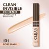 imageCovergirl Clean Invisible Concealer Lightweight Hydrating Vegan Formula Light Ivory 103 023ozPorcelain