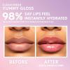 imageCOVERGIRL Clean Fresh Yummy Plumper Lip Gloss 840 Be Chill My Heart Shiny Vegan Formula Easy to Apply Minty Flavor 033oz400 Glamingo Pink