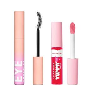 imageCOVERGIRL Clean Fresh Yummy Plumper Lip Gloss 840 Be Chill My Heart Shiny Vegan Formula Easy to Apply Minty Flavor 033ozMy Strawbooty  Intense Black