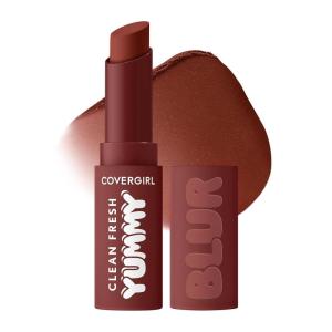 imageCOVERGIRL Clean Fresh Yummy Blur Lipstick Blurring Effect Matte Lip Color Sweet Pomegranate Flavored Vegan Formula  100 Blur in Pink True Rosy Pink180 Hunny Blur