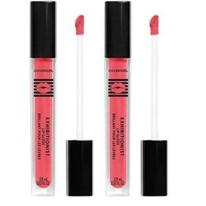 imageCOVERGIRL Exhibitionist Lip Gloss Short Change HighGlossy Cream 099 Fl Oz Shiny Pink Lip Gloss Moisturizing Lip Gloss Intense Hydration Vibrant LusciousPIXIE
